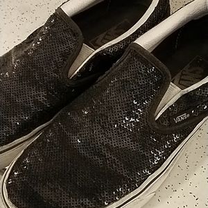 Vans Black sequined size 7.5